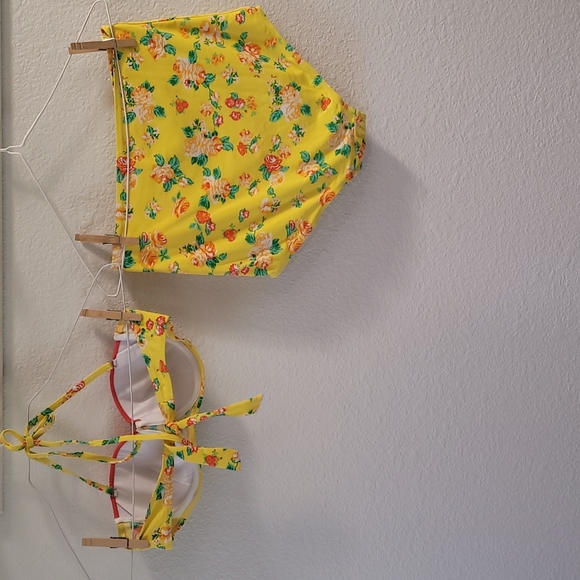 Vicki Vicki Yellow Floral Two Piece Swimsuit - Picture 2 of 5